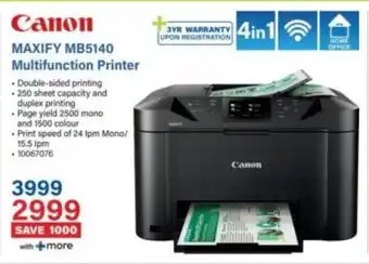 Incredible Connection Canon Maxify MB5140 Multifunction Printer offer