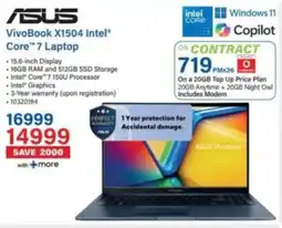 Incredible Connection Asus VivoBook X1504 Intel Core 7 Laptop offer