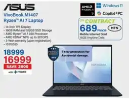 Incredible Connection Asus VivoBook M1407 Ryzen AI 7 Laptop offer