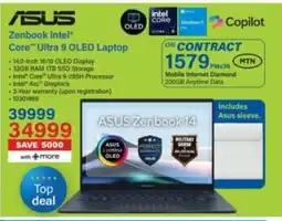 Incredible Connection Asus Zenbook Intel Core Ultra 9 OLED Laptop offer