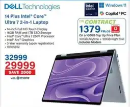 Incredible Connection Dell 14 Plus Intel Core Ultra 7 2-in-1 Laptop offer