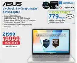 Incredible Connection Asus Vivobook S 14 Snapdragon X Plus Laptop offer