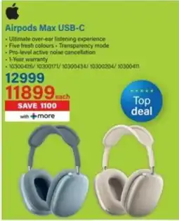Incredible Connection Apple Airpods Max USB-C offer