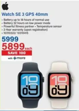 Incredible Connection Apple Watch SE 3 GPS 40mm offer