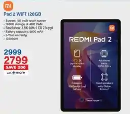 Incredible Connection Redmi Pad 2 WiFi 128GB offer