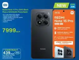 Incredible Connection Redmi Note 15 Pro 256G Black Plus a 10000mAH Powerbank offer