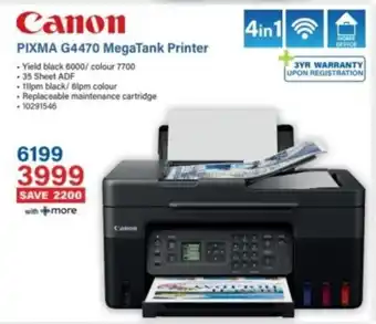 Incredible Connection Canon PIXMA G4470 MegaTank Printer offer