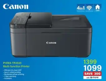 Incredible Connection Canon PIXMA TR4645 Multi-function Printer offer