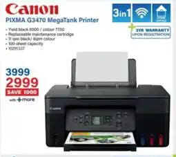 Incredible Connection Canon PIXMA G3470 MegaTank Printer offer