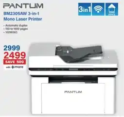 Incredible Connection Pantum BM2305AW 3-in-1 Mono Laser Printer offer