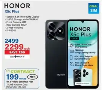 Incredible Connection Honor X5c Plus offer