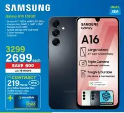 Incredible Connection Samsung Galaxy A16 128GB offer