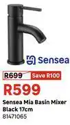 Leroy Merlin Sensea Mia Basin Mixer Black 17cm 81471065 offer