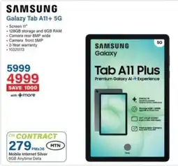 Incredible Connection Samsung Galazy Tab A11+ 5G offer