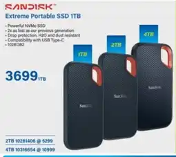 Incredible Connection SanDisk Extreme Portable SSD 1TB offer