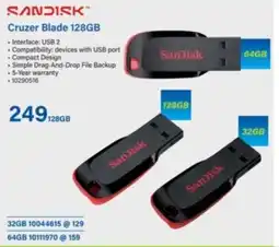 Incredible Connection SanDisk Cruzer Blade 128GB offer