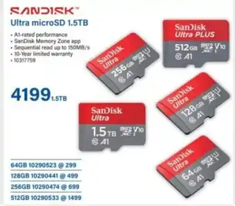 Incredible Connection SanDisk Ultra microSD 1.5TB offer