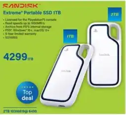 Incredible Connection SanDisk Extreme Portable SSD 1TB offer