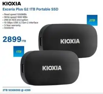 Incredible Connection Kioxia Exceria Plus G2 1TB Portable SSD offer