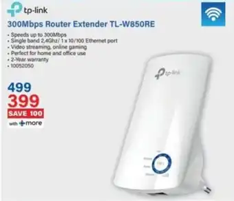 Incredible Connection Tp-link 300Mbps Router Extender TL-W850RE offer