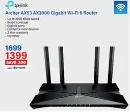 Incredible Connection Tp-link Archer AX53 AX3000 Gigabit Wi-Fi 6 Router offer
