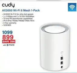 Incredible Connection Cudy AX3000 Wi-Fi 6 Mesh offer