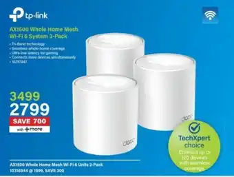 Incredible Connection Tp-link AX1500 Whole Home Mesh Wi-Fi 6 System offer