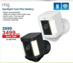 Incredible Connection Ring Spotlight Cam Plus Battery offer