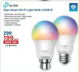 Incredible Connection Tp-link Tapo Smart Wi-Fi Light Bulb L530B/E offer