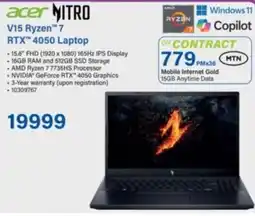 Incredible Connection Acer V15 Ryzen 7 RTX 4050 Laptop offer