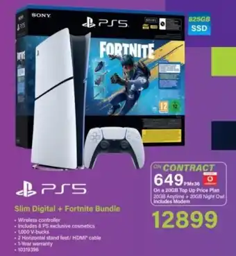 Incredible Connection PS5 Slim Digital + Fortnite Bundle offer