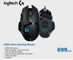 Incredible Connection Logitech G502 Hero Gaming Mouse offer