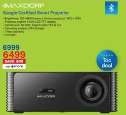 Incredible Connection Maxdorf Google Certified Smart Projector offer