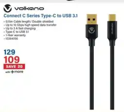 Incredible Connection Volkano Connect C Series Type-C to USB 3.1 offer