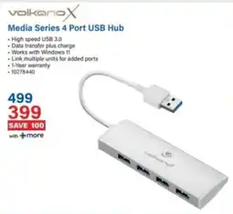Incredible Connection Volkano X Media Series 4 Port USB Hub offer