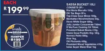 President Hyper Sassa Bucket offer