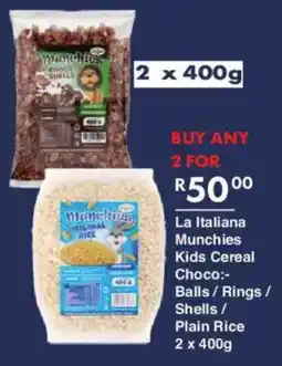 President Hyper La Italiana Munchies Kids Cereal Choco Balls/ Rings/ Shells/ Plain Rice offer