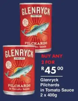 President Hyper Glenryck Pilchards in Tomato Sauce offer