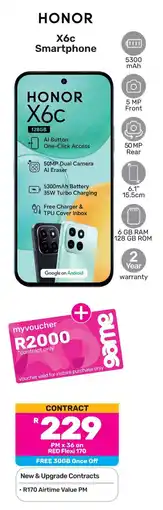 Game Honor X6c Smartphone offer