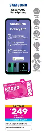 Game Samsung Galaxy A07 Smartphone offer