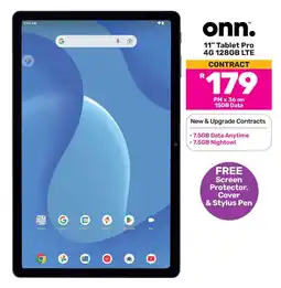 Game Onn. 11" Tablet Pro 4G 128GB LTE offer