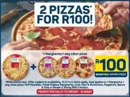 Pick n Pay Hypermarket Margherita + any other pizza offer