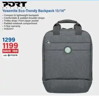 Incredible Connection Port Yosemite Eco-Trendy Backpack offer
