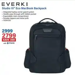 Incredible Connection Everki Studio 15" Eco MacBook Backpack offer