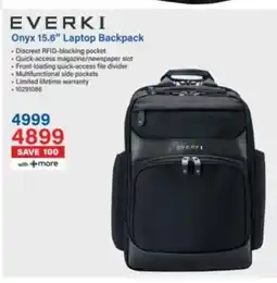 Incredible Connection Everki Onyx 15.6" Laptop Backpack offer