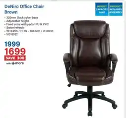 Incredible Connection DeNiro Office Chair Brown offer