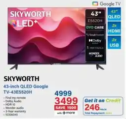 Incredible Connection Skyworth 43-inch QLED Google TV offer