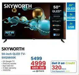 Incredible Connection Skyworth 50-inch QLED TV offer