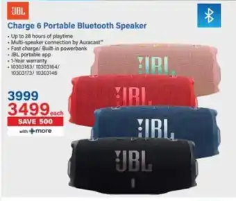 Incredible Connection JBL Charge 6 Portable Bluetooth Speaker offer