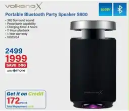 Incredible Connection Volkano X Portable Bluetooth Party Speaker S800 offer